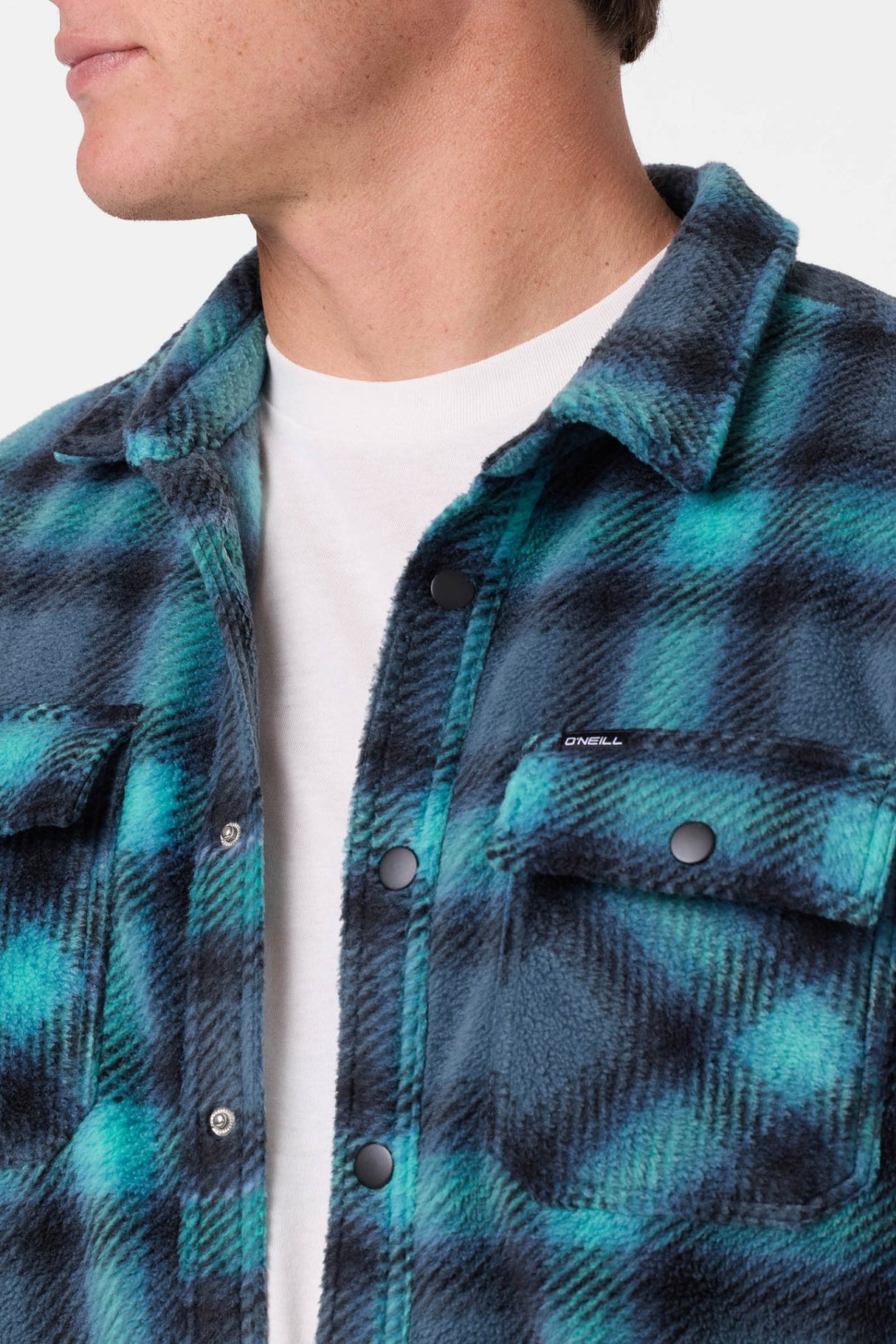 O'Neill Men's Glacier Plaid Superfleece - Dark Slate