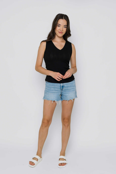 Orb Women's Joelle Textured V - Neck Tank - A&M Clothing & Shoes - Westlock