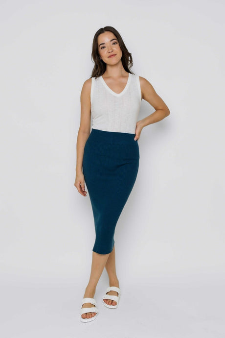Orb Women's Lynne Rib Knit Midi Skirt - A&M Clothing & Shoes - Westlock