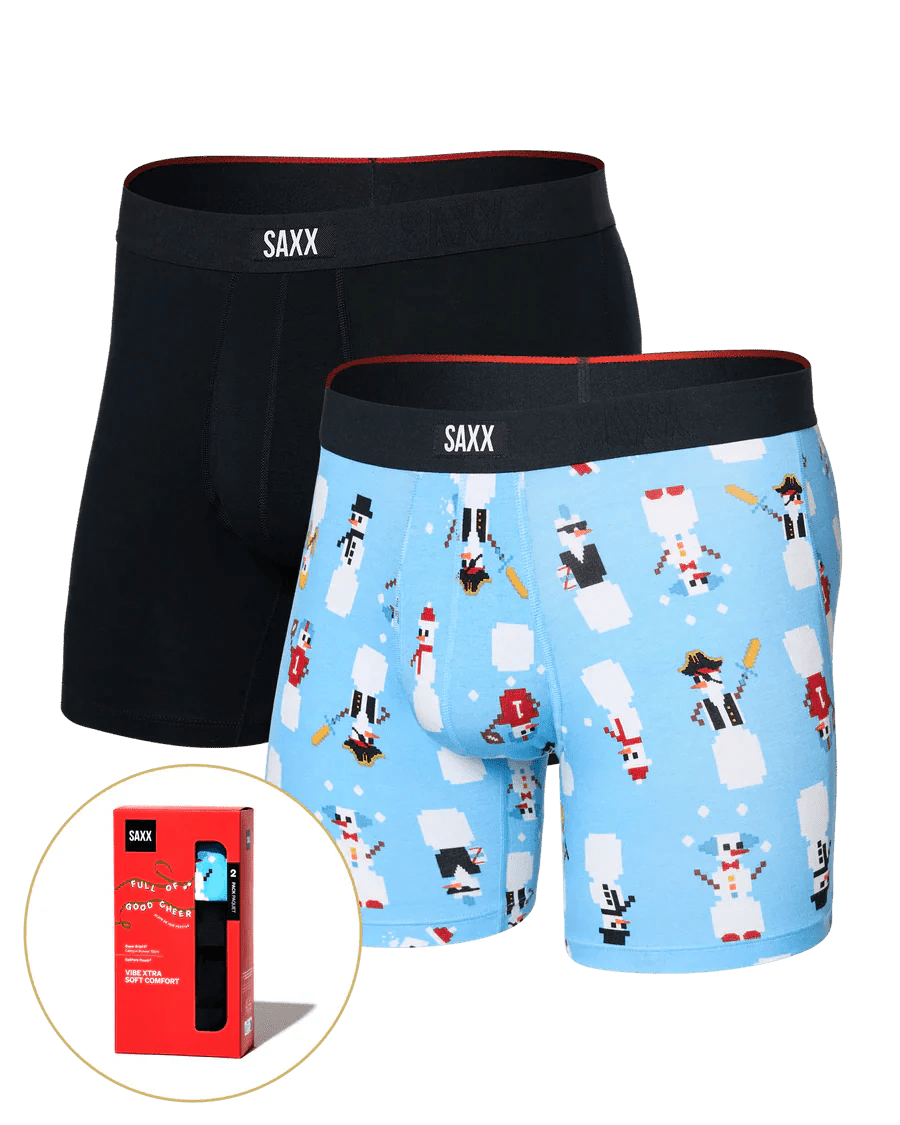 Saxx Men's Vibe Xtra Boxer Brief Fly 2PK - A&M Clothing & Shoes Westlock