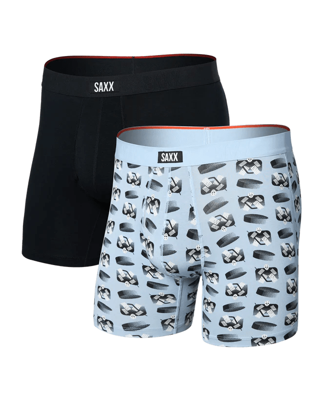 Saxx Men's Vibe Xtra Soft Comfort Boxer Brief Fly 2PK - A&M Clothing and Shoes