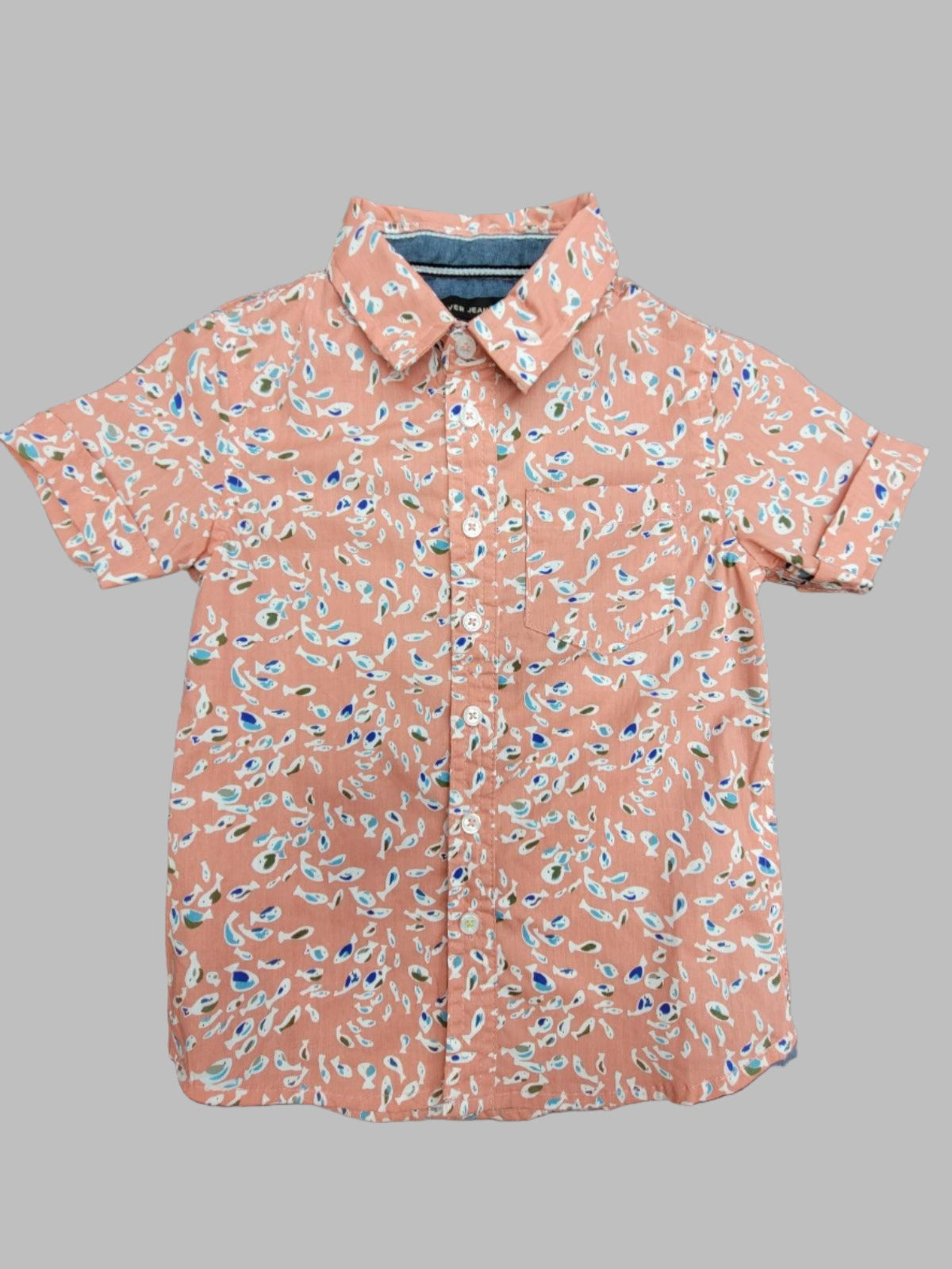 Silver Kids Boys AOP Short Sleeve Shirt - A&M Clothing & Shoes - Westlock