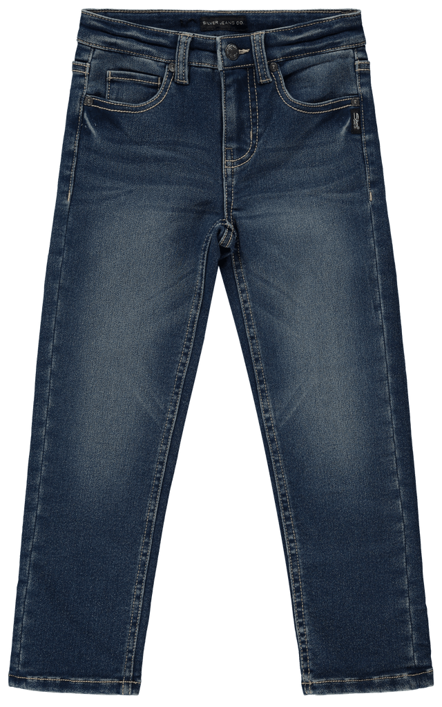 Silver Toddler Boys Nathan Knit Jeans - A&M Clothing & Shoes - Westlock