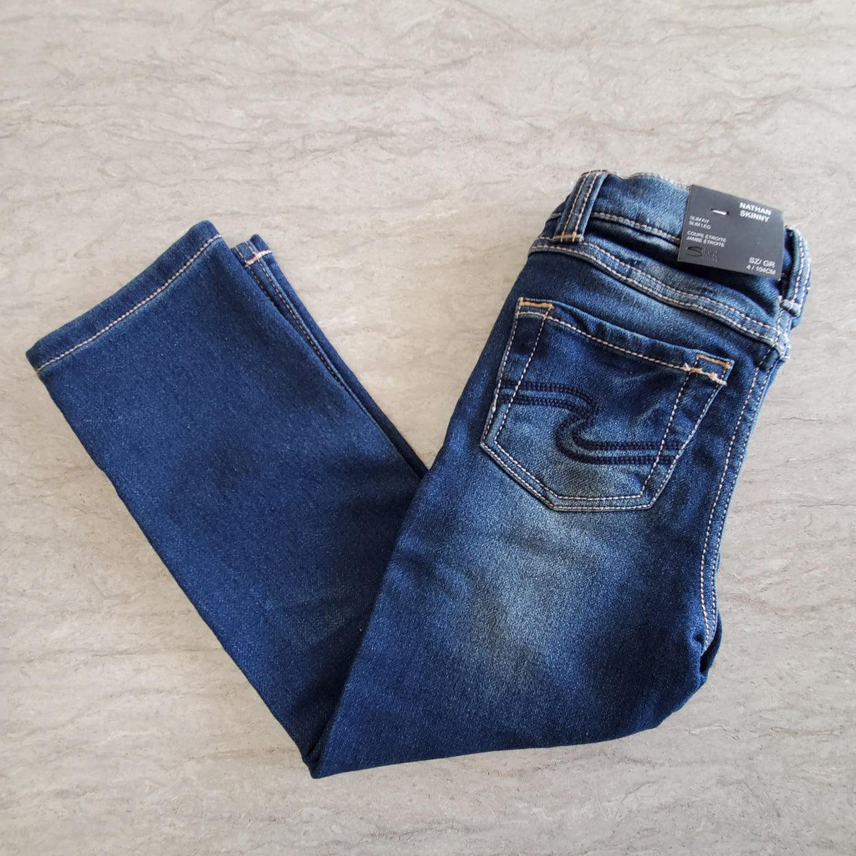 Silver Toddler Boys Nathan Knit Jeans - A&M Clothing & Shoes - Westlock