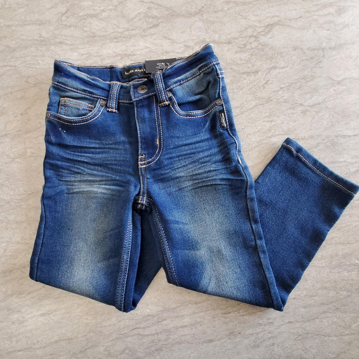 Silver Toddler Boys Nathan Knit Jeans - A&M Clothing & Shoes - Westlock