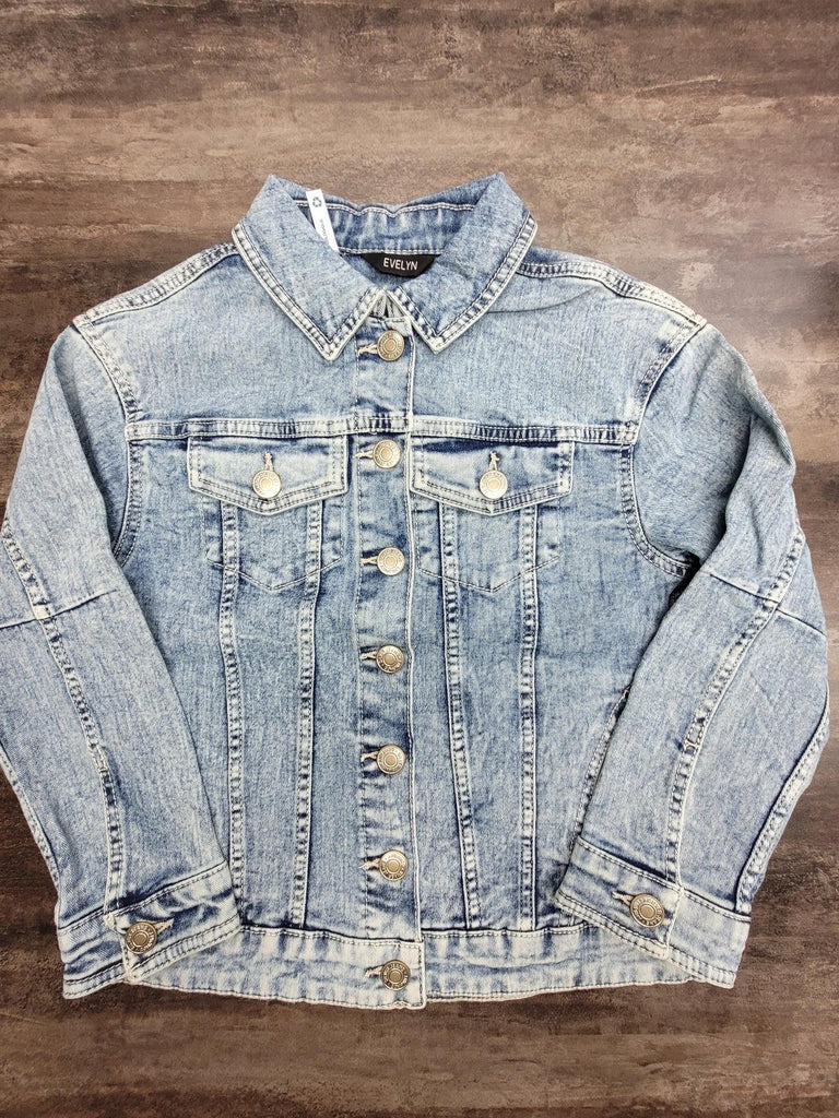 Silver Youth Girls Evelyn Denim Jacket - Silver Jeans - A&M Clothing & Shoes - Westlock AB