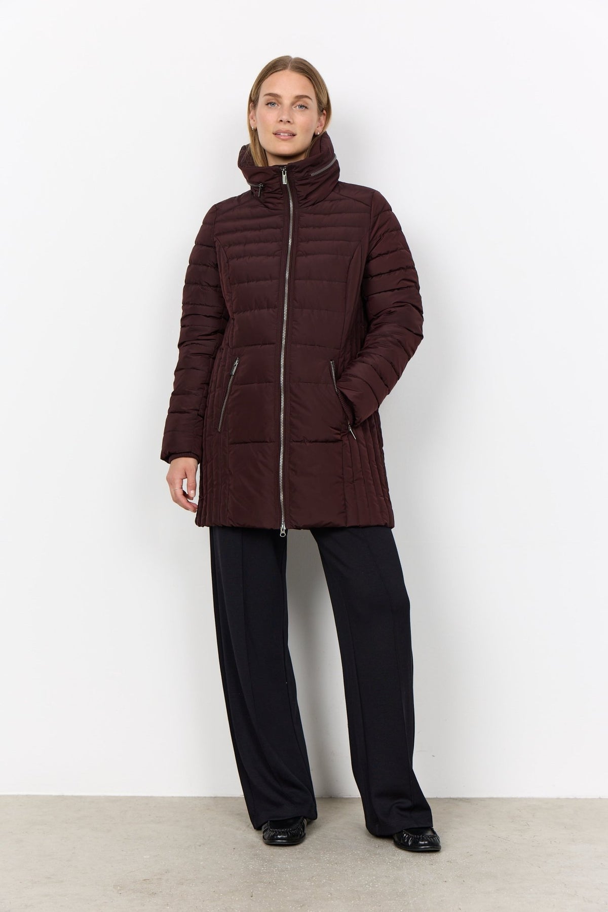 Soyaconcept Women's Nina 1 Coat - Chocolate Plum