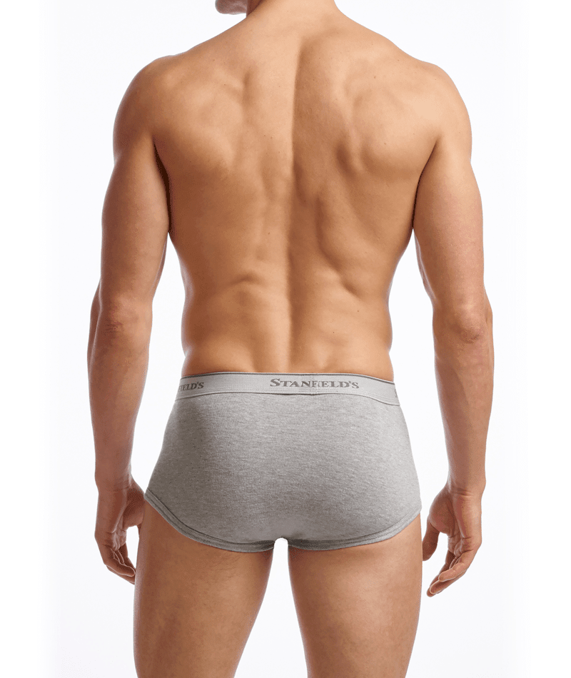 Stanfields Men's Supreme Brief 2 Pack - Grey