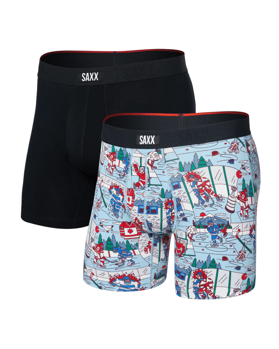 Saxx Men's Vibe Xtra Soft Comfort Boxer Brief Fly 2-Pack