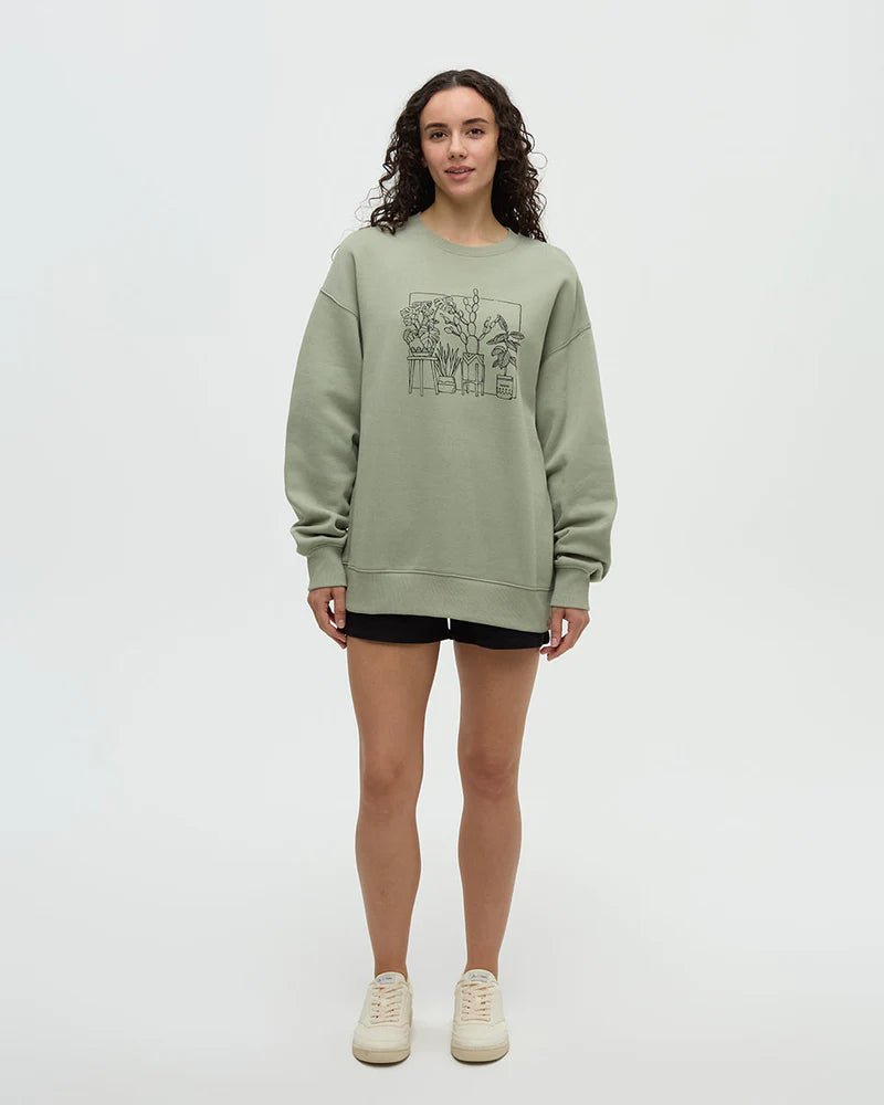tentree Women's Plant Club Relaxed Crew Sweater - A&M Clothing & Shoes Westlock