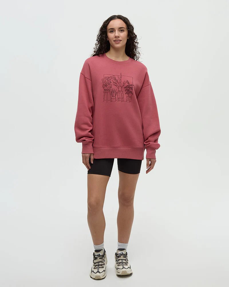 tentree Women's Plant Club Relaxed Crew Sweater - A&M Clothing & Shoes Westlock