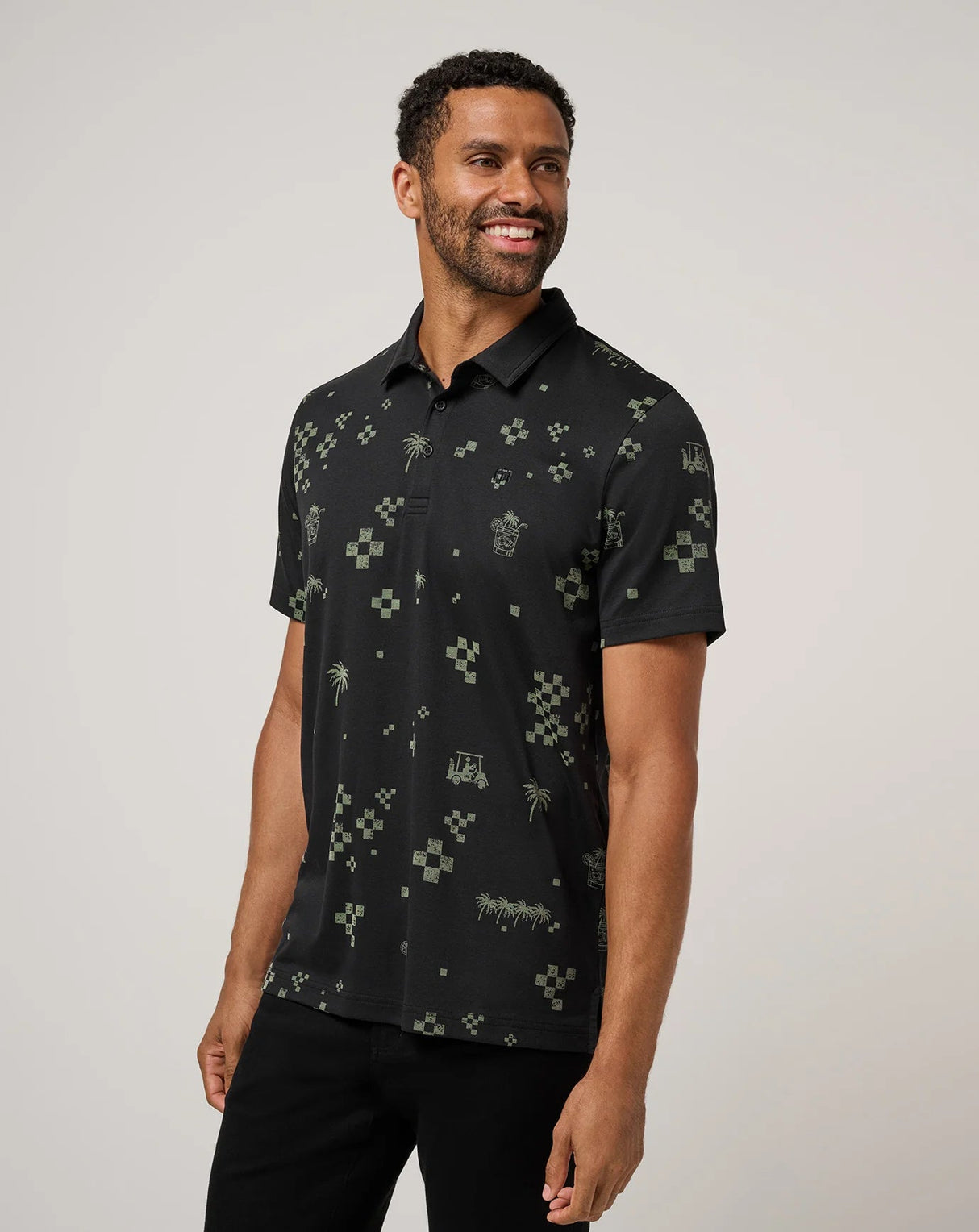 TravisMathew Men's Beverage Cart Polo - Black
