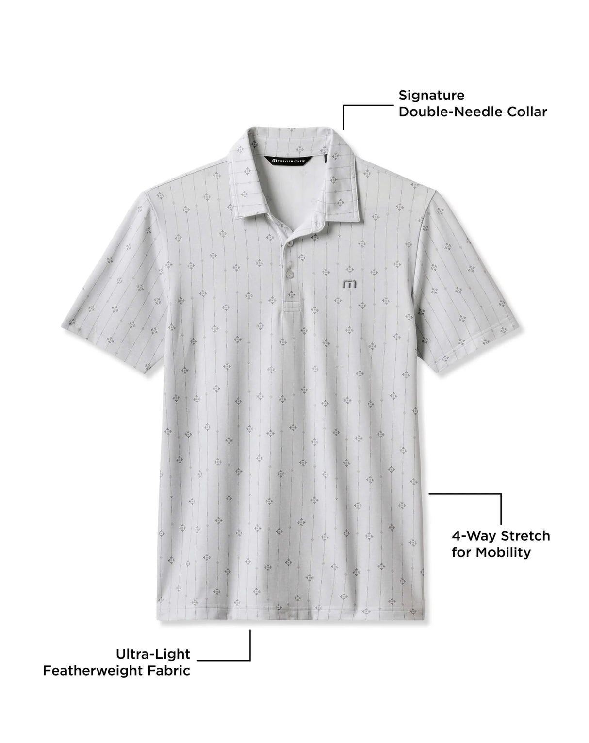 TravisMathew Men's Featherweight Deco Polo - A&M Clothing and Shoes
