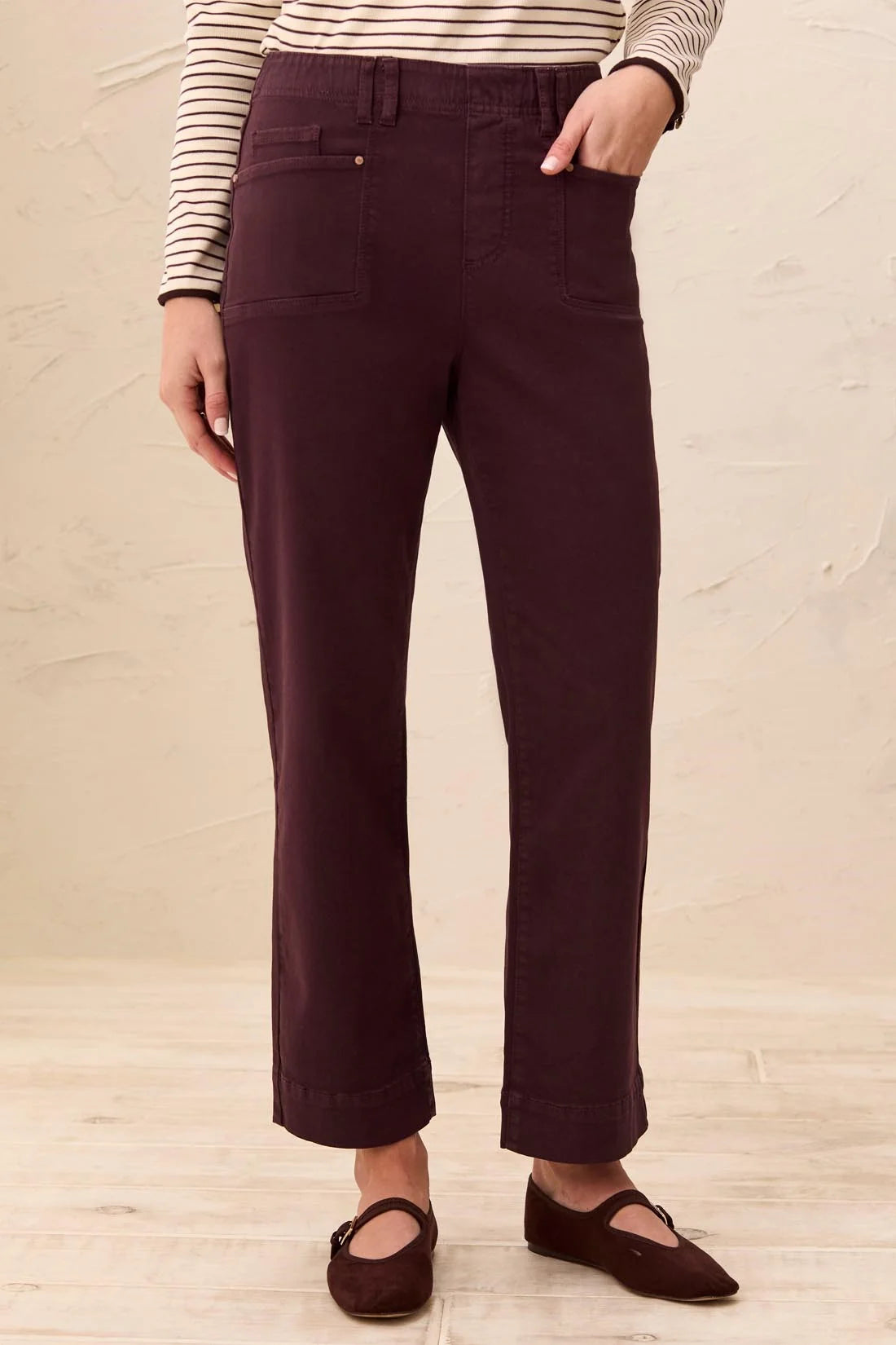 Tribal Women's 5-Pocket Pull On Ankle Pants