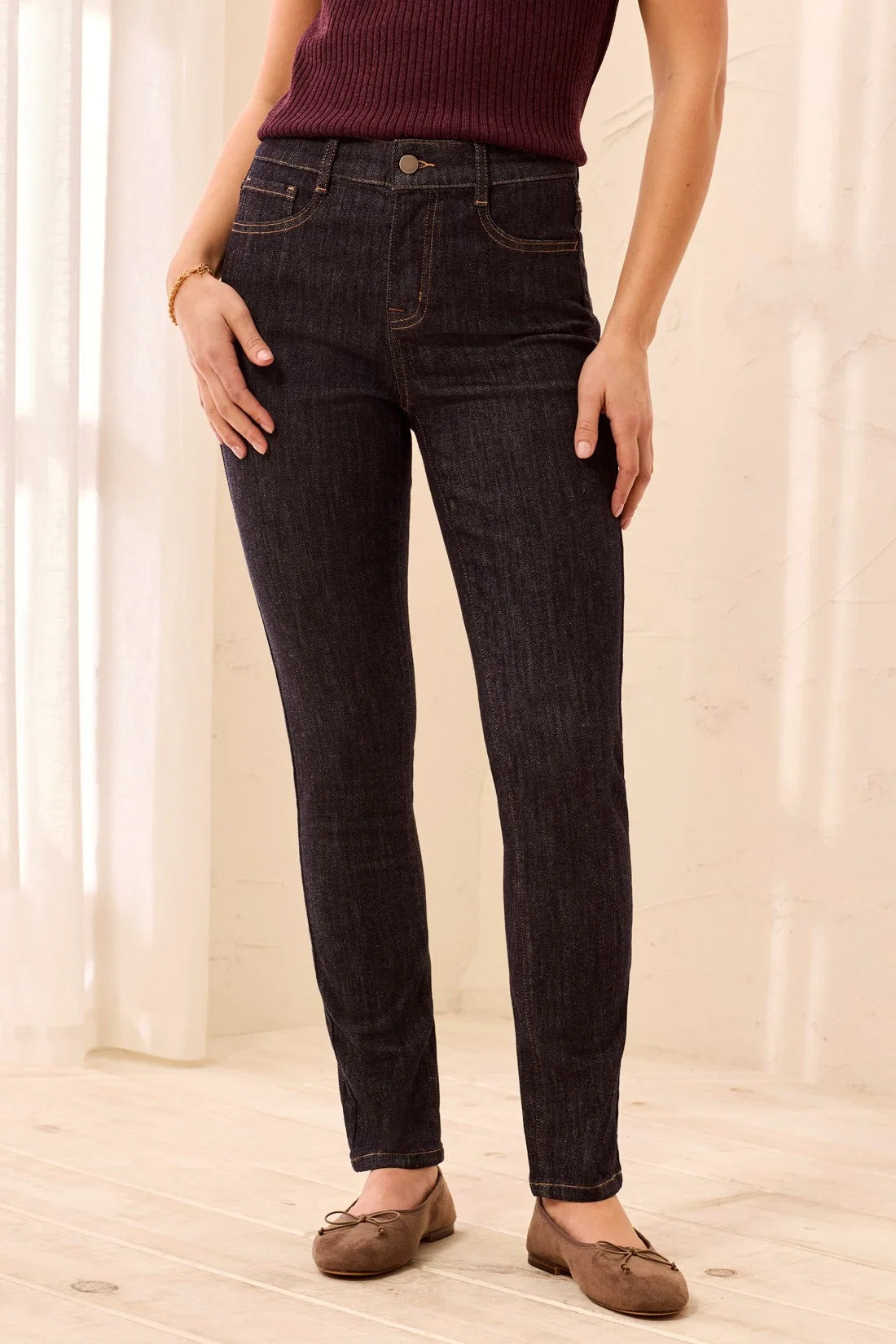 Tribal Women's Sophia Curvy Hugging Slim Ankle Jeans