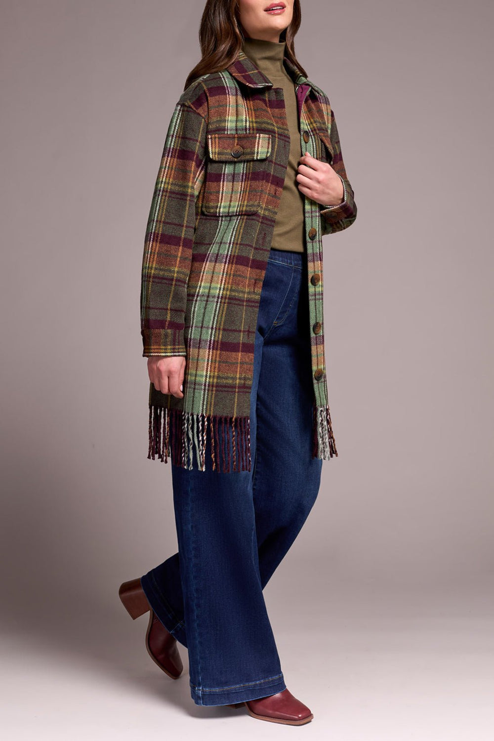 Tribal Women's Fringe Hem Jacket - A&M Clothing & Shoes - Westlock