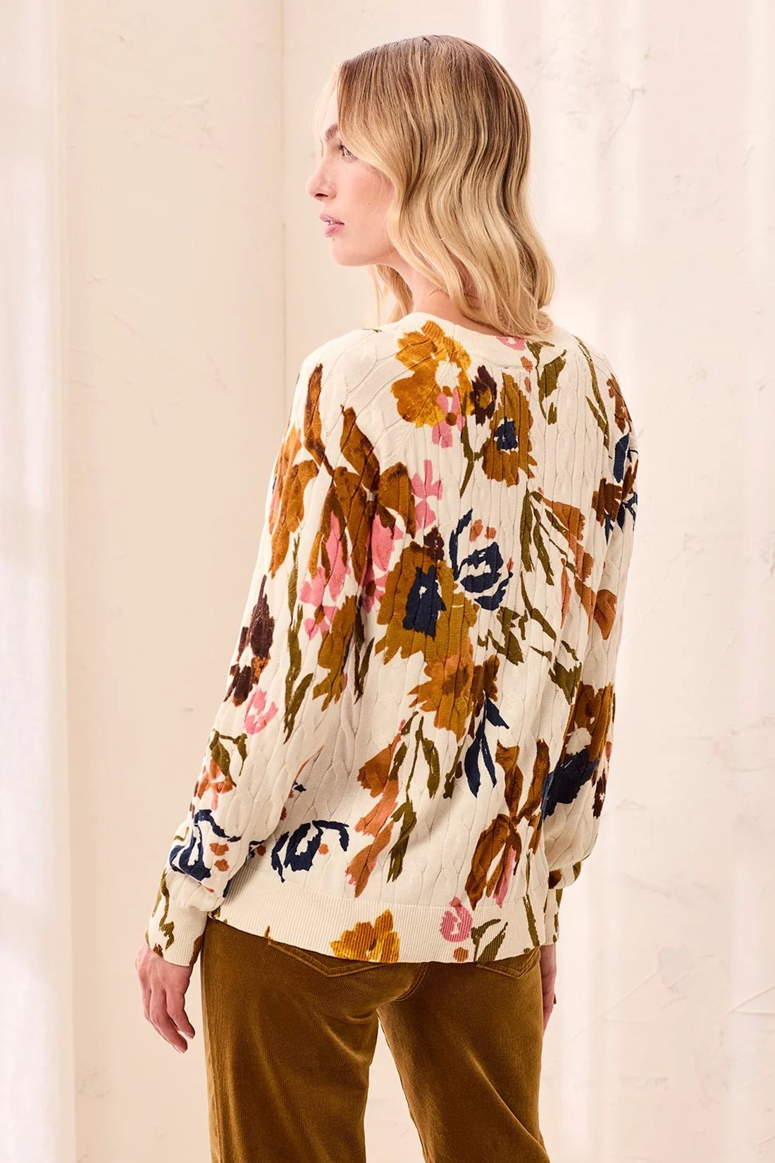 Tribal Women's Long Sleeve Crew Neck Sweater - Stellar