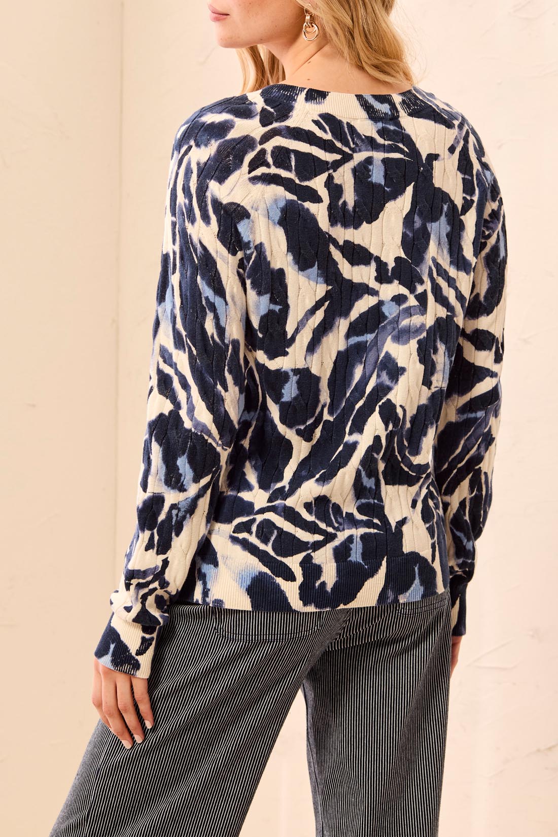 Tribal Women's Long Sleeve Crew Neck Sweater - A&M Clothing and Shoes
