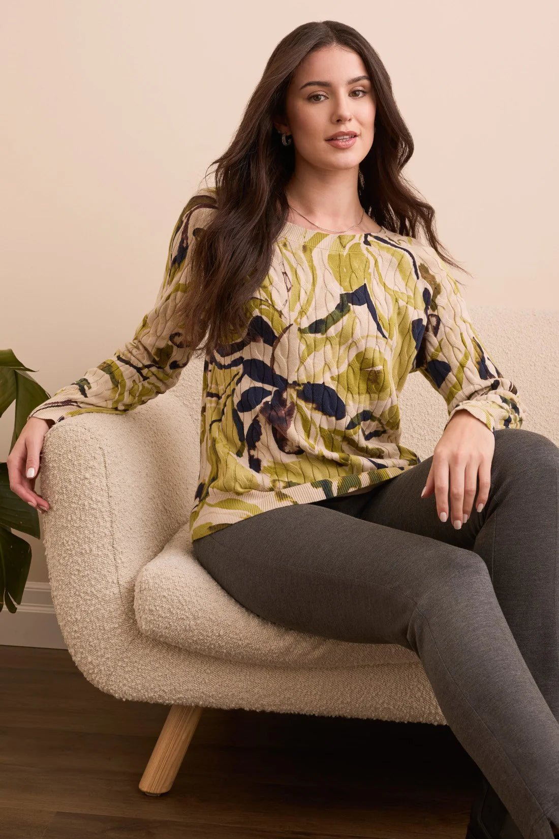 Tribal Women's Long Sleeve Crew Neck Sweater - A&M Clothing & Shoes - Westlock