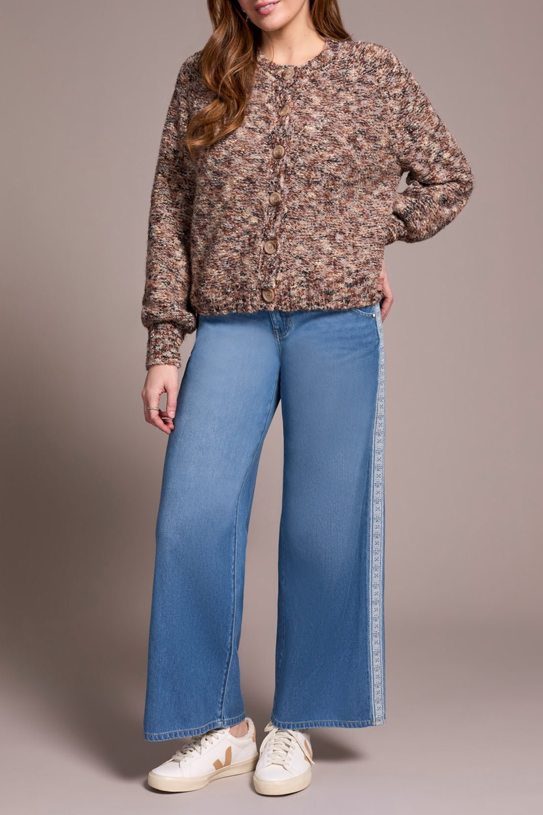 Tribal Women's Raglan Sleeve Sweater Cardigan - A&M Clothing & Shoes - Westlock