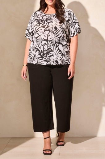 Tribal Women's Ruffle Sleeve Top Plus - A&M Clothing & Shoes - Westlock