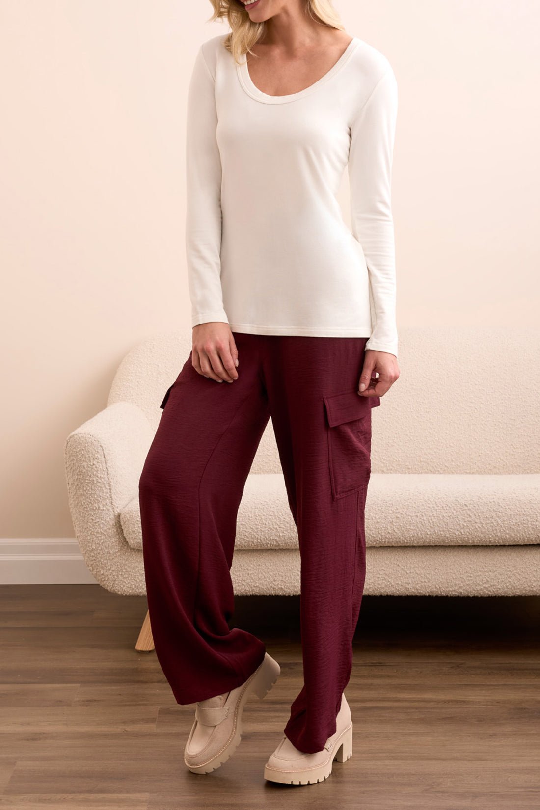 Tribal Women's Scoop Neck Knit Top - A&M Clothing & Shoes - Westlock