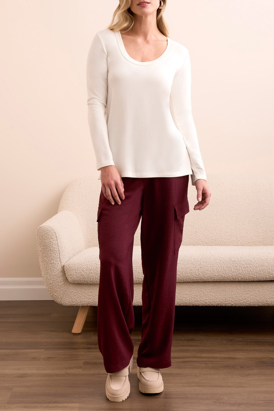 Tribal Women's Scoop Neck Knit Top - A&M Clothing & Shoes - Westlock