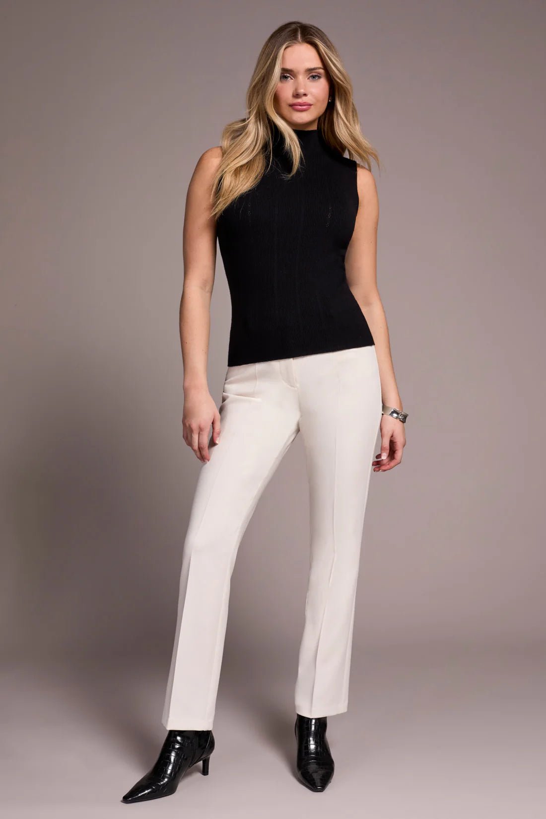 Tribal Women's Textured Sleeveless Mock Neck Top - A&M Clothing & Shoes - Westlock