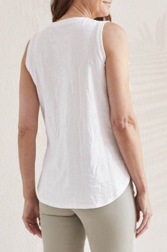 Tribal Women's Textured V - Neck Tank - A&M Clothing & Shoes - Westlock