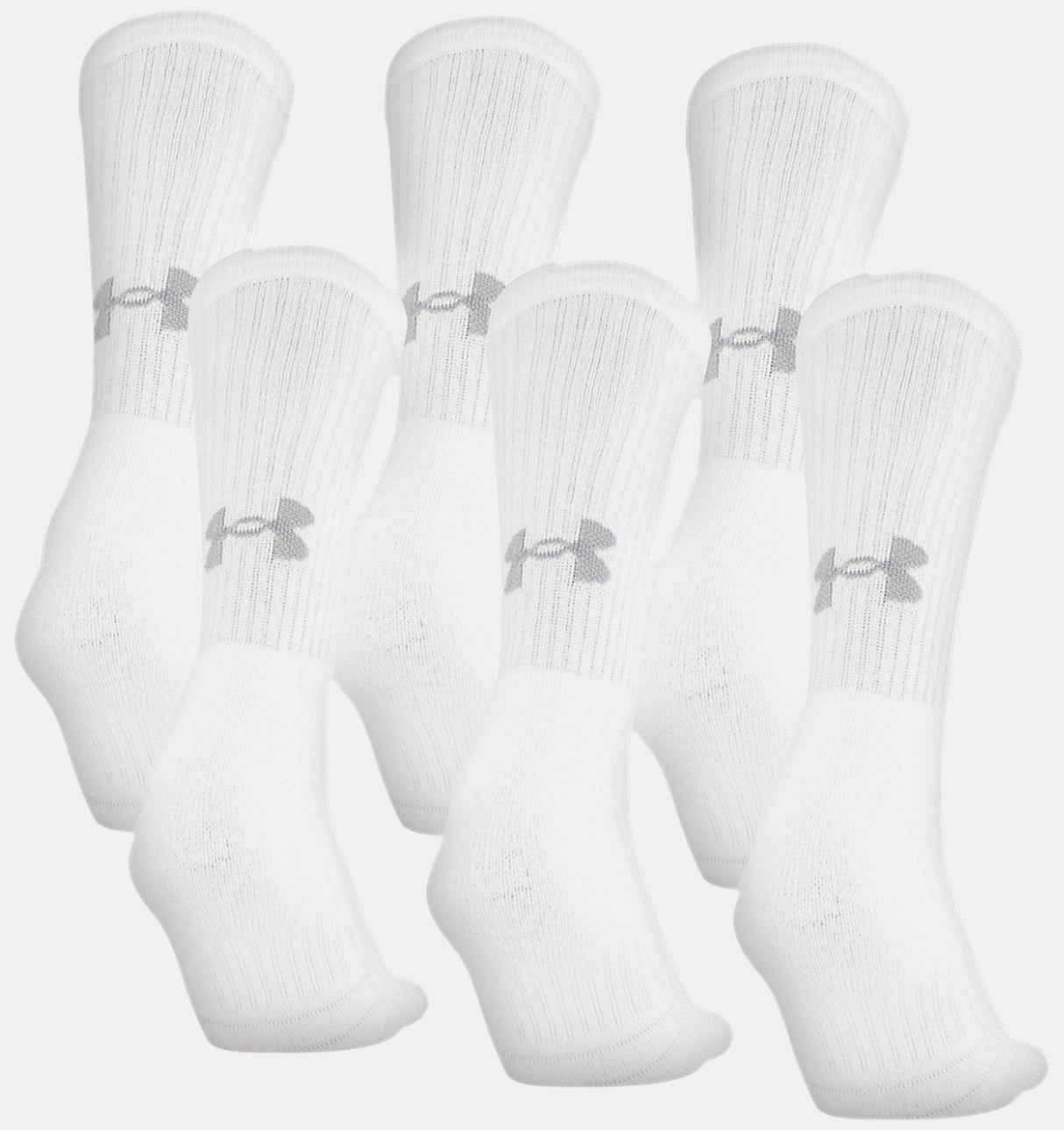 Under Armour Cotton 6 PK Crew Socks - A&M Clothing & Shoes - Westlock