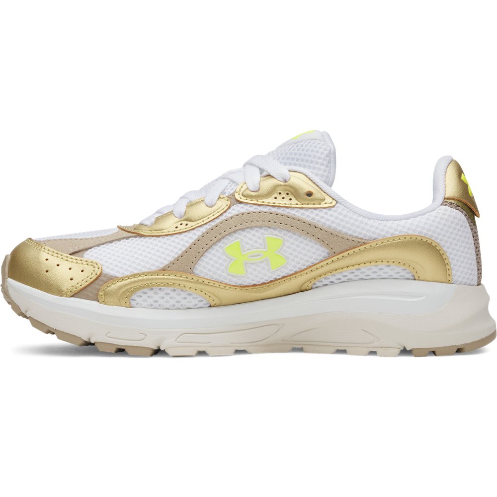 Under Armour Women's Tech Runner Running Shoes - White/Gold