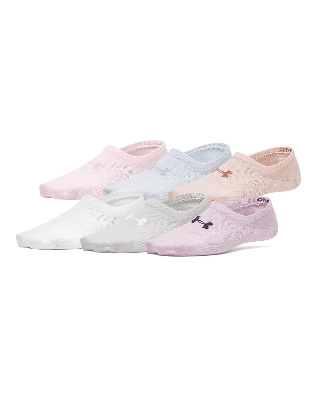 Under Armour Women's Vanish 6-Pack Liner Socks - Mauve Pink