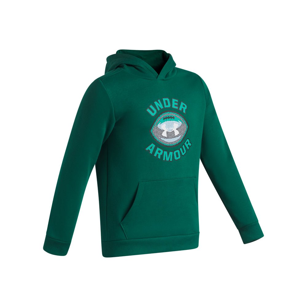 Under Armour Youth Boys Rival Fleece FB Graphic Hoodie - Campus Ivy