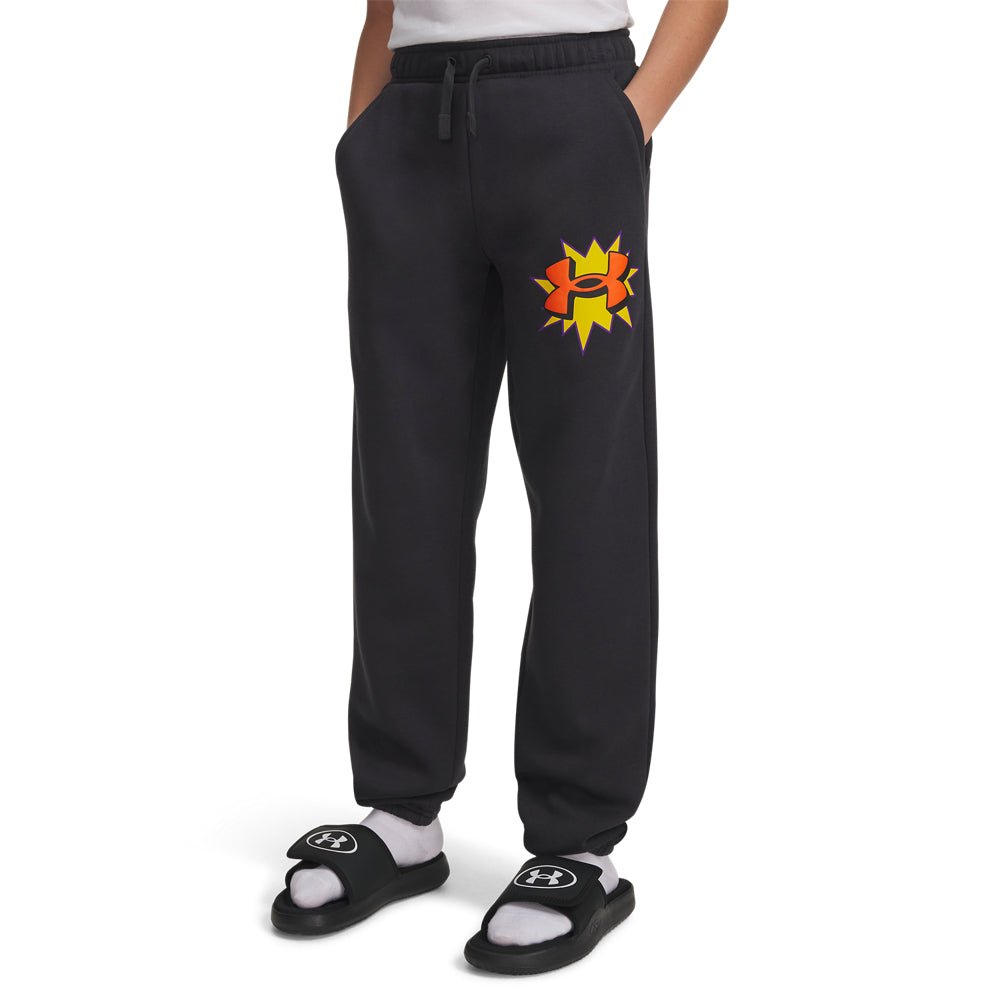 Under Armour Youth Boys Rival Fleece Graphics Joggers - Anthracite