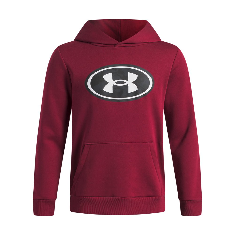 Under Armour Youth Boys Rival Fleece Key Print Fill Hoodie - Cardinal