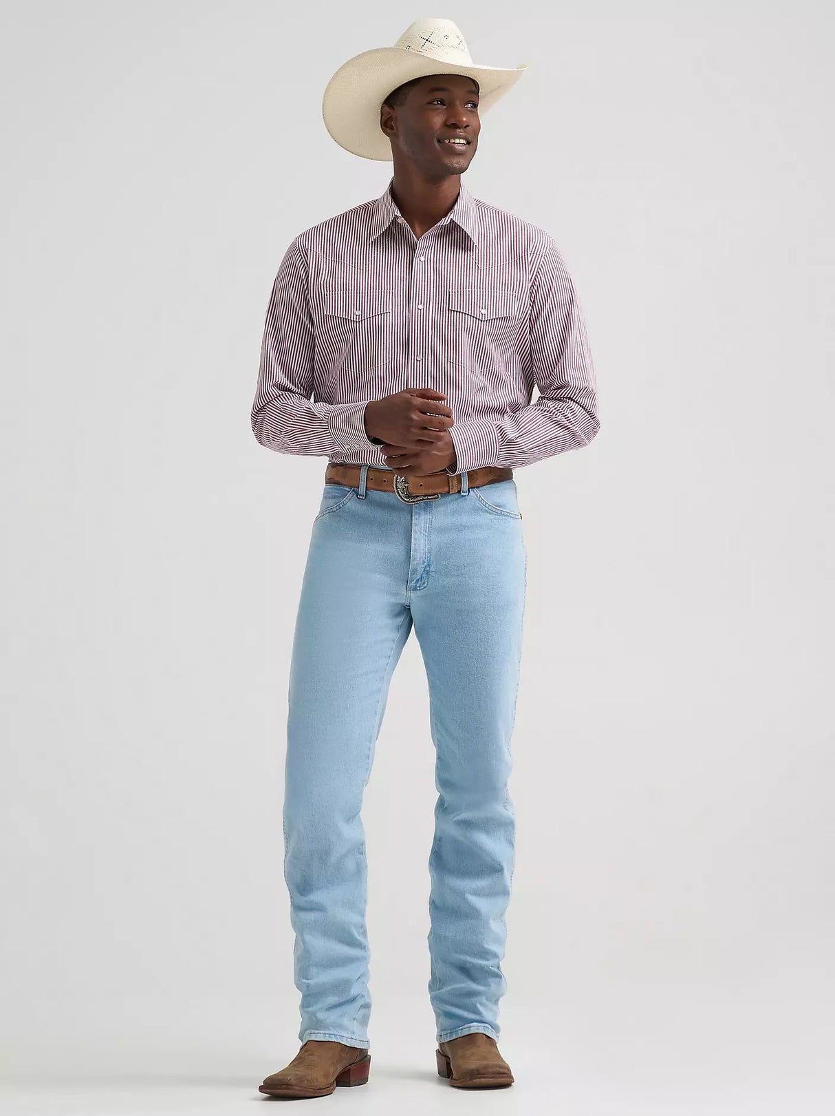 Wrangler Men's Wrinkle Resist Long Sleeve Snap Shirt - A&M Clothing & Shoes