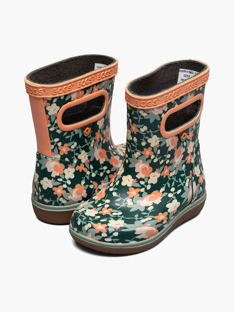 Bogs Toddler Girls Skipper II Small Floral Rainboots