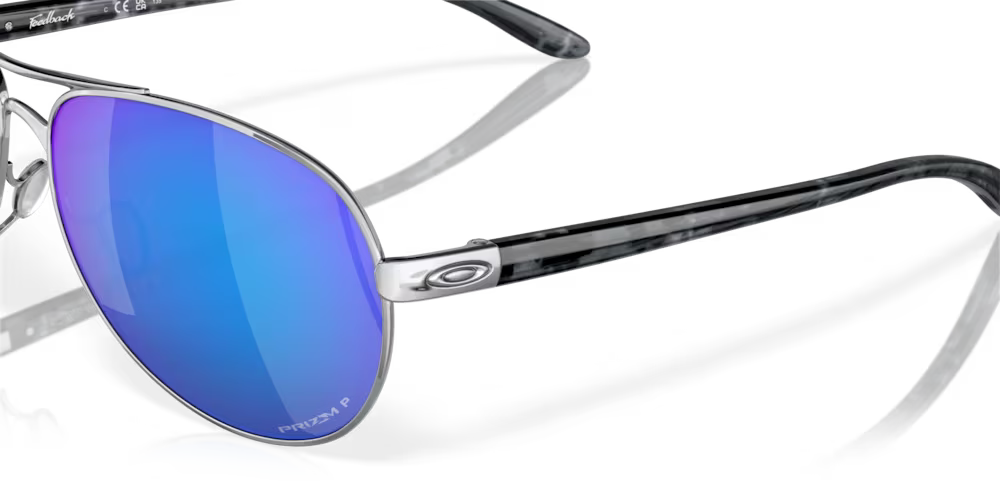 Oakley Women's Feedback Polished Polar Metal Sunglasses