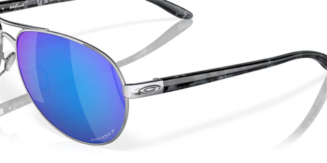 Oakley Women's Feedback Polished Polar Metal Sunglasses - Chrome/Sapphire