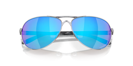 Oakley Women's Feedback Polished Polar Metal Sunglasses - Chrome/Sapphire