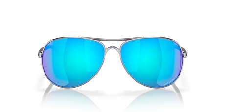 Oakley Women's Feedback Polished Polar Metal Sunglasses - Chrome/Sapphire
