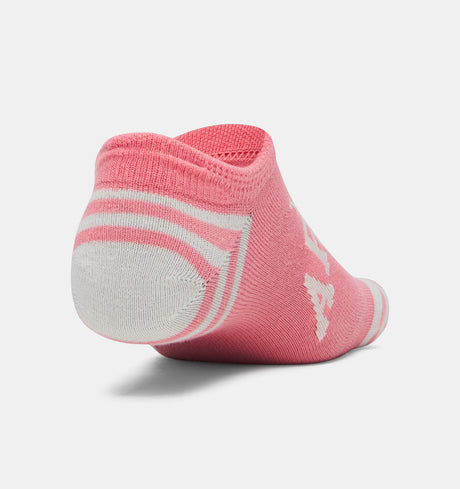 UA Unisex Essential 6-Pack No Show Socks - Bittersweet Pink