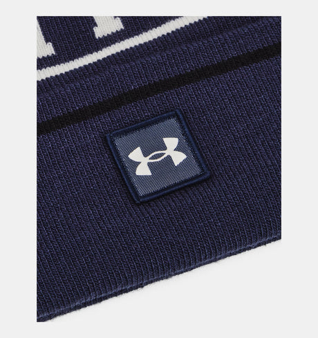 Under Armour Men's Halftime Pom Beanie - Midnight/White