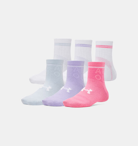 UA Boys/Girls Essential Quarter 6pk Socks