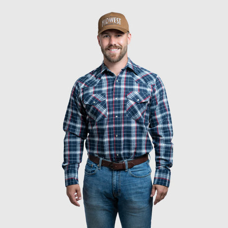 MWG Men's Flannel LS Snap Shirt
