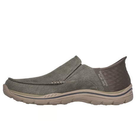 Skechers Men's Slip-ins Relaxed Fit: Expected Shoes Wide - Khaki