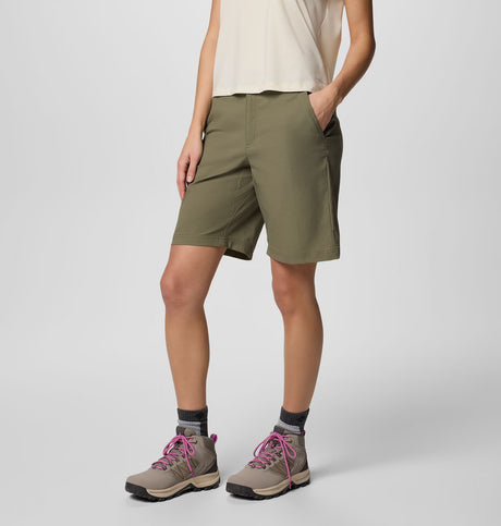 Columbia Women's Leslie Falls Long Short II - Stone Green
