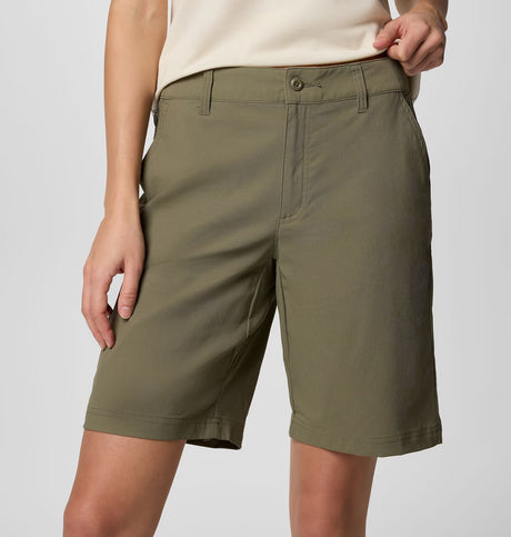 Columbia Women's Leslie Falls Long Short II - Stone Green