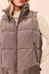 Tribal Women's Quilted Removable Hood Vest