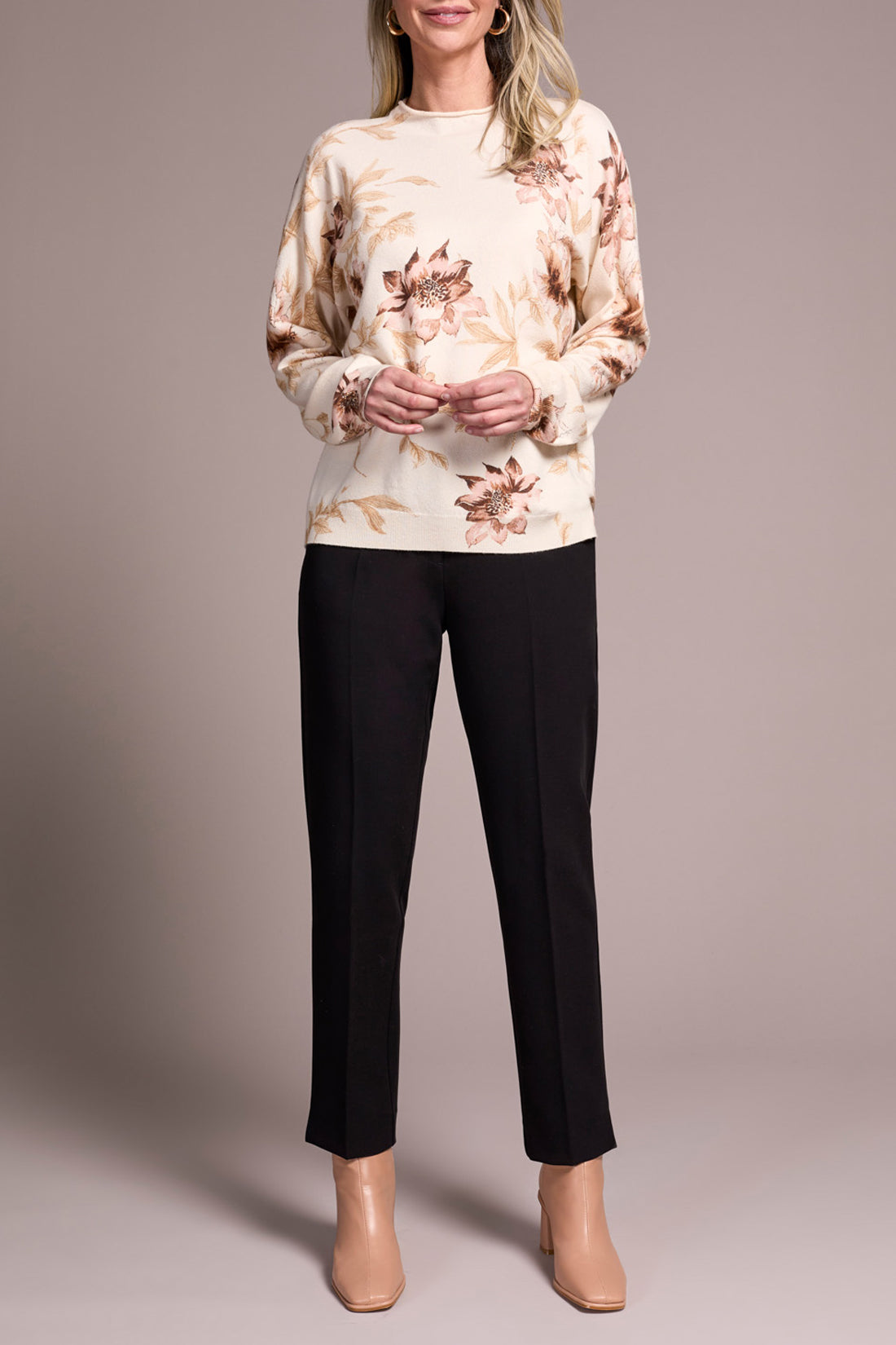 Tribal Women's Long Sleeve Funnel Neck Sweater